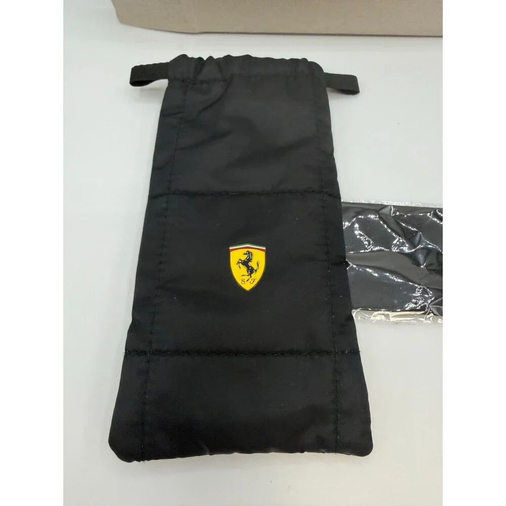 Ferrari Scuderia Eyeglasses Sunglasses Pouch Box & Cloth Authentic Black Set